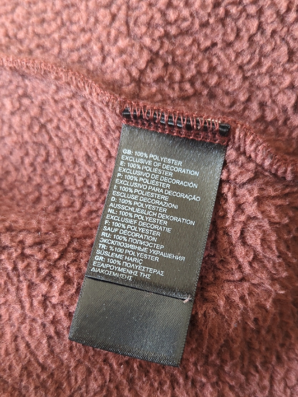 The North Face Crescent Parka Fleece Jacket in Red/Brown Tone - Picture 7 of 7